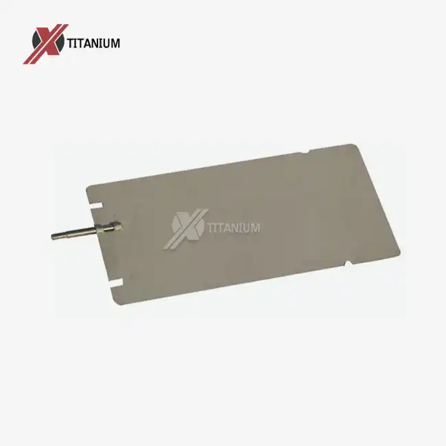 What is a titanium anode plate used for?
